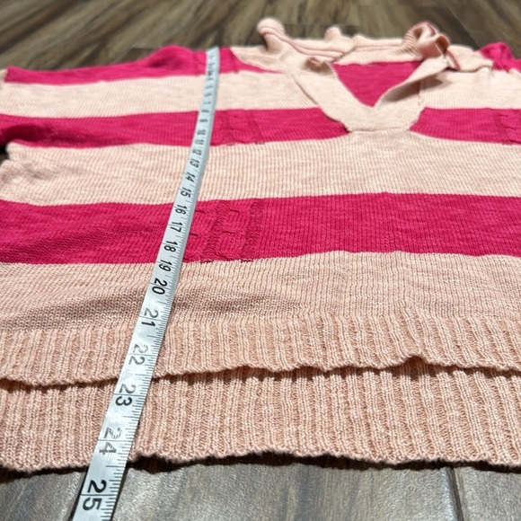 NWOT Unbranded Pink Striped Viscose Sweater L - Picture 6 of 11
